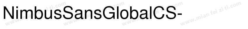 NimbusSansGlobalCS字体转换