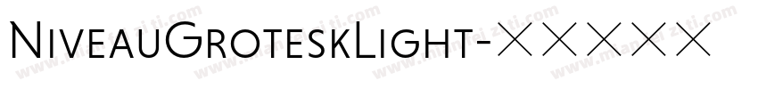 NiveauGroteskLight字体转换