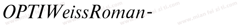 OPTIWeissRoman字体转换