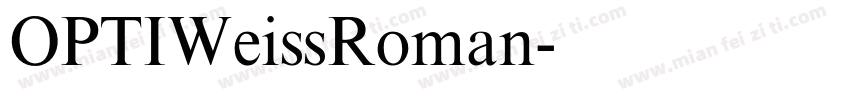 OPTIWeissRoman字体转换