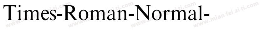 Times-Roman-Normal字体转换