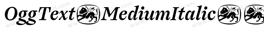 OggText-MediumItalic字体转换