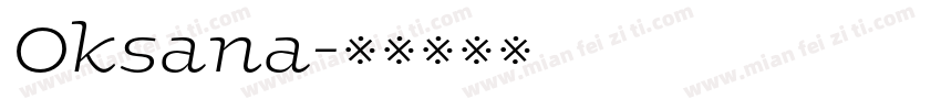 Oksana字体转换