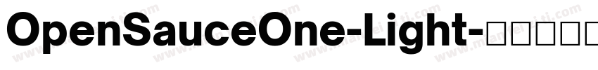 OpenSauceOne-Light字体转换