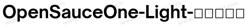 OpenSauceOne-Light字体转换