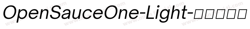 OpenSauceOne-Light字体转换