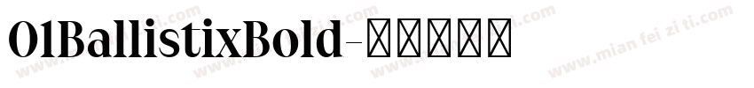 01BallistixBold字体转换