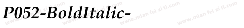 P052-BoldItalic字体转换