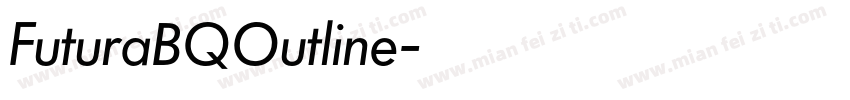 FuturaBQOutline字体转换