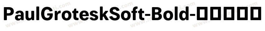 PaulGroteskSoft-Bold字体转换