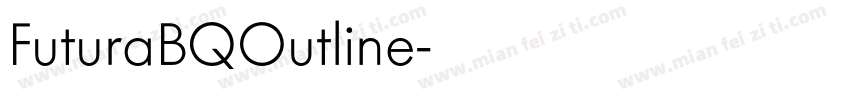 FuturaBQOutline字体转换
