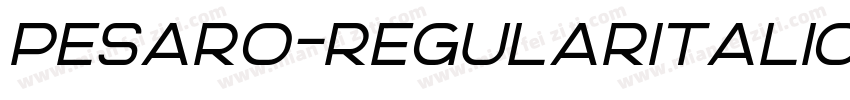 Pesaro-RegularItalic字体转换