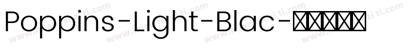 Poppins-Light-Blac字体转换