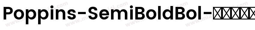 Poppins-SemiBoldBol字体转换