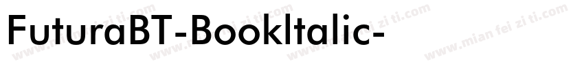 FuturaBT-Bookltalic字体转换