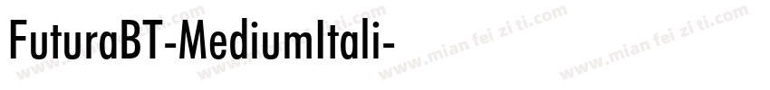 FuturaBT-MediumItali字体转换