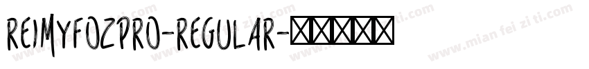 reimyfozpro-regular字体转换