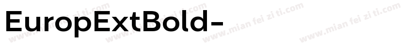 EuropExtBold字体转换