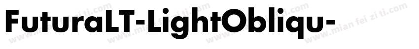 FuturaLT-LightObliqu字体转换