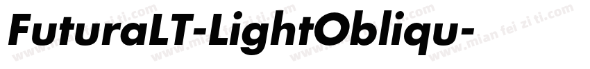 FuturaLT-LightObliqu字体转换