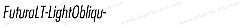 FuturaLT-LightObliqu字体转换
