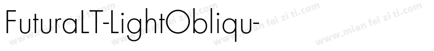 FuturaLT-LightObliqu字体转换