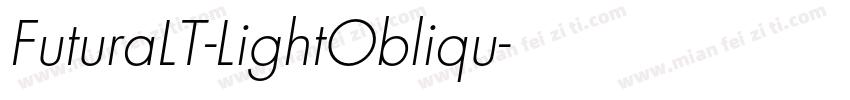 FuturaLT-LightObliqu字体转换