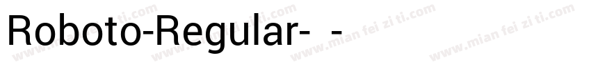 Roboto-Regular-常规字体转换