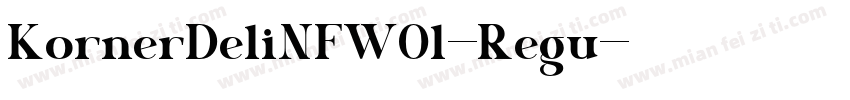 KornerDeliNFW01-Regu字体转换