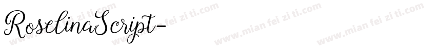 RoselinaScript字体转换