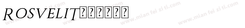 RosveliT字体转换