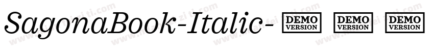 SagonaBook-Italic字体转换