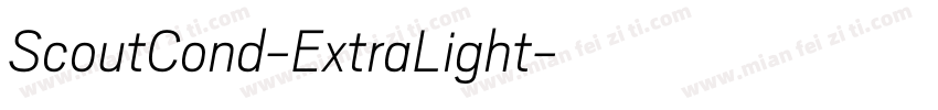 ScoutCond-ExtraLight字体转换