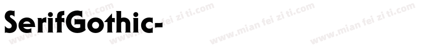 SerifGothic字体转换