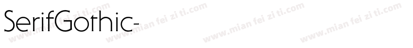 SerifGothic字体转换
