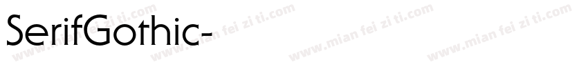 SerifGothic字体转换
