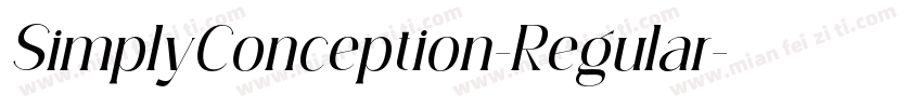 SimplyConception-Regular字体转换