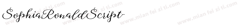 SophiaRonaldScript字体转换