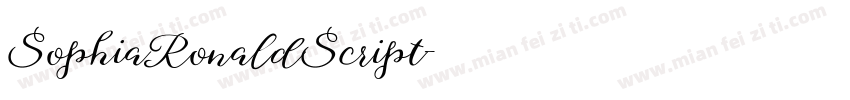 SophiaRonaldScript字体转换