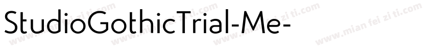 StudioGothicTrial-Me字体转换