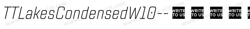 TTLakesCondensedW10-字体转换