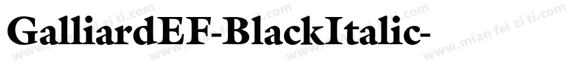 GalliardEF-BlackItalic字体转换