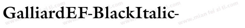 GalliardEF-BlackItalic字体转换