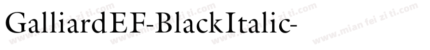 GalliardEF-BlackItalic字体转换