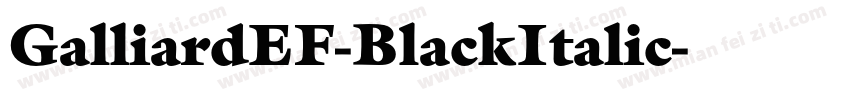GalliardEF-BlackItalic字体转换