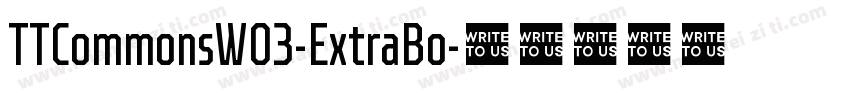 TTCommonsW03-ExtraBo字体转换