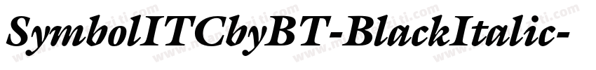 SymbolITCbyBT-BlackItalic字体转换