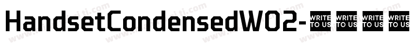HandsetCondensedW02字体转换