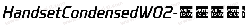 HandsetCondensedW02字体转换