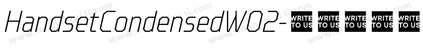 HandsetCondensedW02字体转换